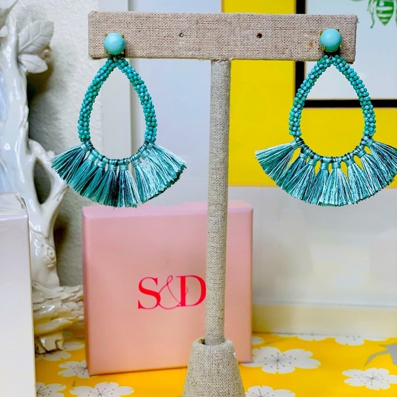 Stella & Dot Anne 2 in 1 Fringe Earrings - Picture 1 of 9